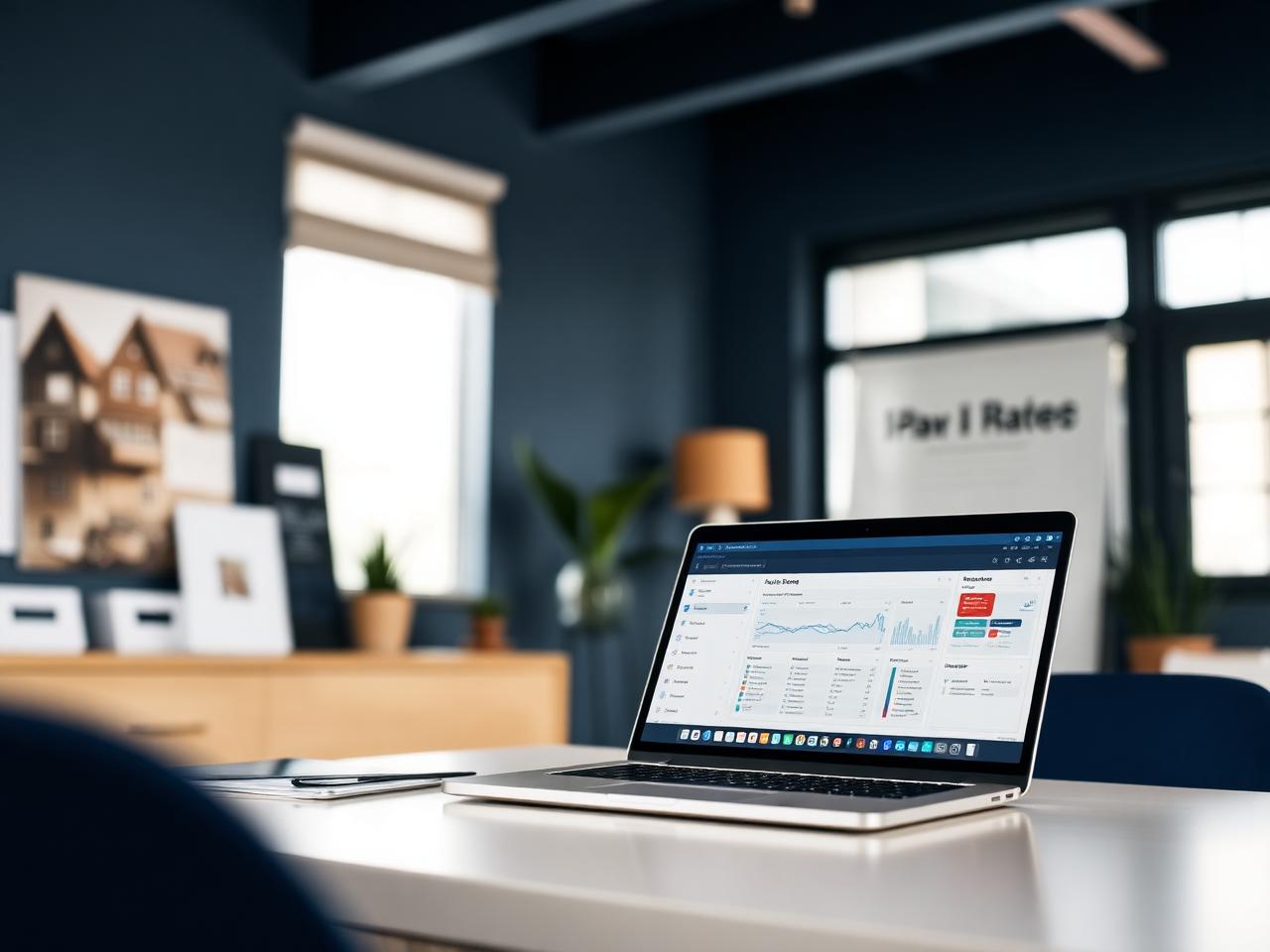 Digitaler Bewirtschaftungsassistent Daniel auf einem aufgeräumten Arbeitsplatz